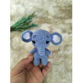 Amigurumi minik Fil Anahtarlık Aksesuar Hediyelik Oyuncak Hayvan - 1