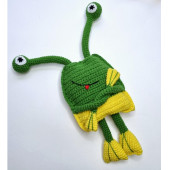Hareketli kurbağa oyuncak 0-3 yaş oyuncak Amigurumi hediyelik oyuncak - 2