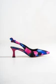 Minipony Lila Batik Kısa Topuk Stiletto Topuklu Ayakkabı thumbnail 4