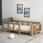 DEKORMİA MONTESORİ KARYOLA W44 (90X190 CM YATAK UYUMLU) AHŞAP GÖRÜNÜMLÜ - 1