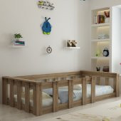 İdeal Montessori Karyola U2-CRG - AHŞAP GÖRÜNÜMLÜ 90X190 YATAK UYUMLU - 1