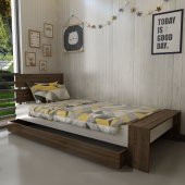 İdeal Yavrulu Karyola Tek Kişilik 90x190 Montessori Karyola U30-3 - 2