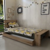 İdeal Yavrulu Karyola Tek Kişilik 90x190 Montessori Karyola U30-1 - 2