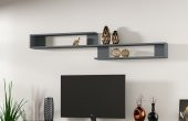 DEKORMİA LAYN DUVAR RAFI ANTRASİT 150 CM - 1