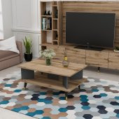 DEKORMİA GOLD ORTA SEHPA ÇIRAĞAN ANTRASİT  90 CM thumbnail 2