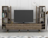 DEKORMİA MAX GOLD TV ÜNİTESİ CEVİZ 223 CM - 1