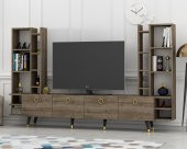 DEKORMİA MAX GOLD TV ÜNİTESİ CEVİZ 223 CM - 2
