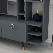 DEKORMİA MAX GOLD TV ÜNİTESİ ANTRASİT 223 CM - 4