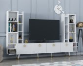 DEKORMİA MAX GOLD TV ÜNİTESİ PARLAK BEYAZ 223 CM - 2