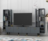 DEKORMİA MAX GOLD TV ÜNİTESİ ANTRASİT 223 CM - 5