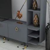 Dekormia Gold Edda Tv Ünitesi Antrasit 223 cm - 3
