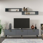 DEKORMİA LAYN TV ÜNİTESİ ANTRASİT 150 CM thumbnail 1