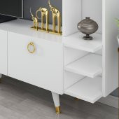 DEKORMİA GOLD EDDA TV ÜNİTESİ PARLAK BEYAZ 223 CM thumbnail 3