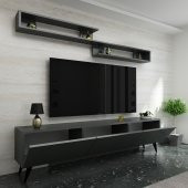 DEKORMİA WORLD TV ÜNİTESİ 180 CM KOYU GRİ thumbnail 2