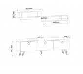 DEKORMİA NEW RAİNBOW ANTRASİT RENK 180 CM - 4