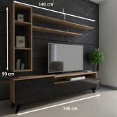 Trend Tv Ünitesi - x2038-2 Çırağan - koyu gri - 2