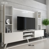 Zirve Tv Ünitesi x251-10 PARLAK BEYAZ - 2