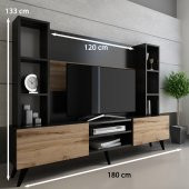 Zirve Tv Ünitesi x251-5 antrasit çırağan - 2