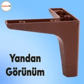 Sedef Lüks Mobilya Kanepe Sehpa Tv Ünitesi Koltuk Ayağı 12 Cm Ahşap Desenli Ceviz Baza Ayakları thumbnail 4