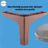 Sedef Lüks Mobilya Kanepe Sehpa Tv Ünitesi Koltuk Ayağı 12 Cm Ahşap Desenli Ceviz Baza Ayakları thumbnail 3