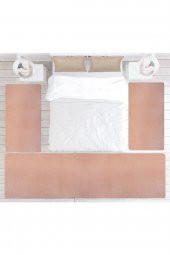 Orkide Home Modern Dekoratif Halı Jel Kaymaz Taban Pembe Yatak Odası Seti - 2