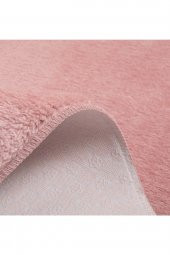 Orkide Home Modern Dekoratif Halı Jel Kaymaz Taban Pembe Yatak Odası Seti - 5