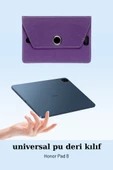 Honor Pad 8 Uyumlu Universal 12 inç Kılıf Pu Deri Standlı Tablet Kılıf thumbnail 4