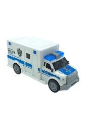 Oyuncak Kurtarıcı Polis Arabası Sesli Işıklı Sürtmeli Özellikli 20cm. Polis Otosu - 1