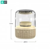 DVIP Q5 Taşınabilir Bluetooth 5.0 Hoparlör TF SD kart, 3,5mm Aux, Sesli Görüşme, RGB Light Show Krem - 3