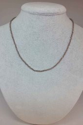 Dumanlı Kuvars Taşı 2mm 1000 Ayar Gümüş İpli Kolye (Klipsli) thumbnail 1