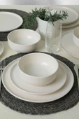Keramika Nordic Mat Beyaz Yemek Takımı 18 Parça 6 Kişilik 022 - 3