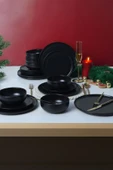 Keramika Nordic Mat Siyah Yemek Takımı 18 Parça 6 Kişilik 956 - 6