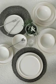 Keramika Nordic Mat Beyaz Yemek Takımı 18 Parça 6 Kişilik 022 - 2