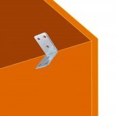 Mobilya Dolap Köşe Bağlantı Sabitleme L Demir Köşebent Gönye 45x45x30 mm (10 ADET) - 3