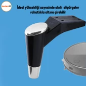 Maya Lüks Mobilya Kanepe Sehpa Tv Ünitesi Koltuk Ayağı 15 Cm Siyah Krom Baza Ayakları - 3