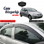 Vw Golf 5 2003-2009 Uyumlu Mugen Cam Rüzgarlığı Seti Piano Black 4lü İthal - 1