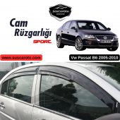 Vw Passat B6 2005-2010 Uyumlu Mugen Cam Rüzgarlığı Seti Piano Black 4lü İthal - 1