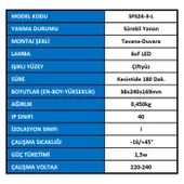 Arsel Sfs SFS24-3-L Acil Çıkış Yönlendirme Armatürü Sürekli ve Kesintide 180 Dak. Yanan 10xF LED - 5