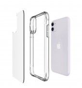 Apple iPhone 11 Kılıf Zore Şeffaf Ultra İnce Airbag Tasarımlı Okka Kapak  Renksiz - 3