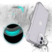Apple iPhone 11 Kılıf Zore Şeffaf Ultra İnce Airbag Tasarımlı Okka Kapak  Renksiz - 4