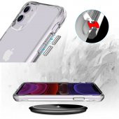 Apple iPhone 11 Kılıf Zore Şeffaf Ultra İnce Airbag Tasarımlı Okka Kapak  Renksiz - 5