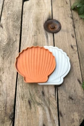 Deniz Kabuğu Şekilli Tepsi Kalıbı (124mmx119mmx8mm) (Silikon) ( 1 Adet ) thumbnail 4