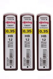 0.3 / 0.35 Mm Uç Min Siyah 3 Adet Rotring Siyah Kalem Uçu 0.35 Mm 3 Adet - 1