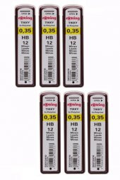0.3 / 0.35 Mm Uç Min Siyah 6 Adet Rotring Siyah Kalem Uçu 0.35 Mm 6 Adet - 1