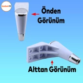 Maya Lüks Mobilya Kanepe Sehpa Tv Ünitesi Koltuk Ayağı 15 Cm Beyaz Krom Baza Ayakları thumbnail 3