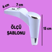 Maya Lüks Mobilya Kanepe Sehpa Tv Ünitesi Koltuk Ayağı 15 Cm Beyaz Krom Baza Ayakları thumbnail 2