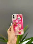 Iphone 11 Uyumlu Sevimli Sulu Simli Ayıcıklı Kılıf - 8