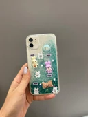 Iphone 11 Uyumlu Sevimli Sulu Simli Ayıcıklı Kılıf - 2