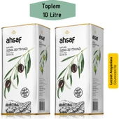 Ahsaf Soğuk Sıkım Natürel Sızma Zeytinyağı 5L -Teneke (2'li Ekonomik Paket) - 1