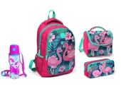 Coral High Flamingo Baskılı Beslenme Okul Çantası Kalemlik + Matara - 1